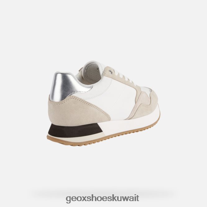 Geox BLL84T250 Doralea Woman White/Lt Taupe