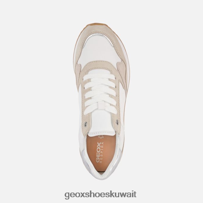 Geox BLL84T250 Doralea Woman White/Lt Taupe