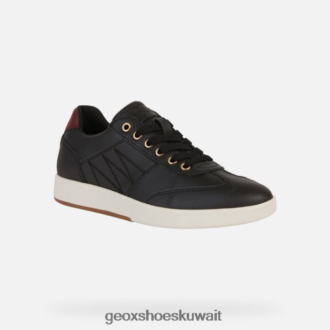 Geox BLL84T254 Meleda Woman Black/Dk Burgundy