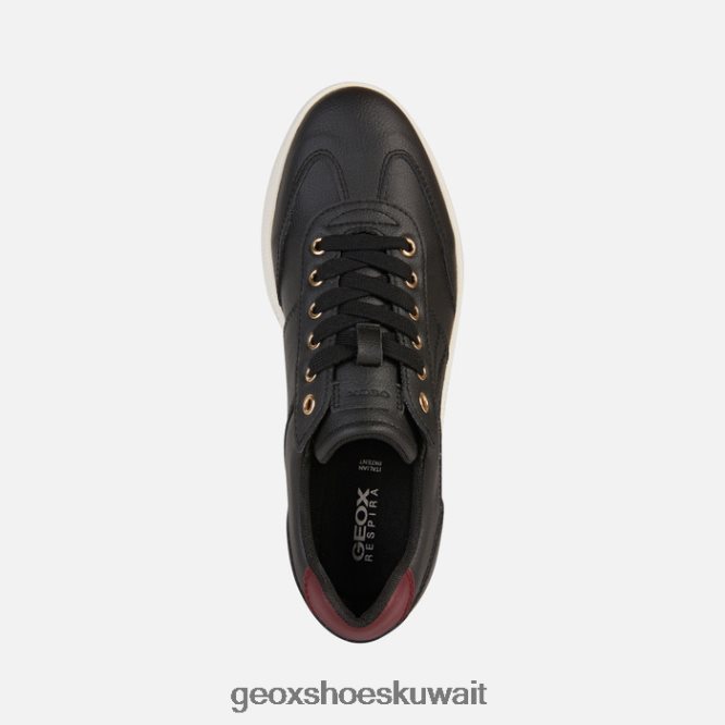 Geox BLL84T254 Meleda Woman Black/Dk Burgundy