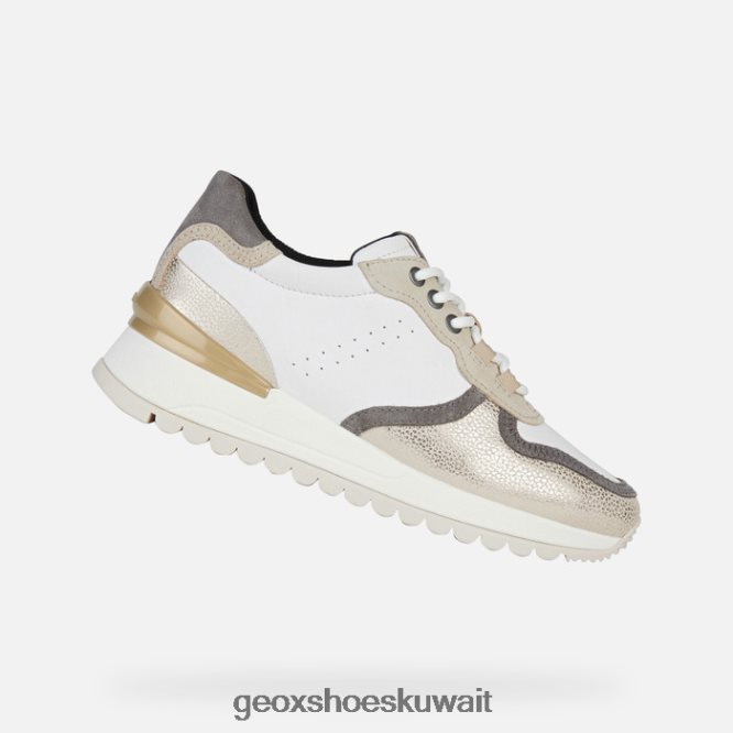 Geox BLL84T332 Desya Woman White/Lt Taupe