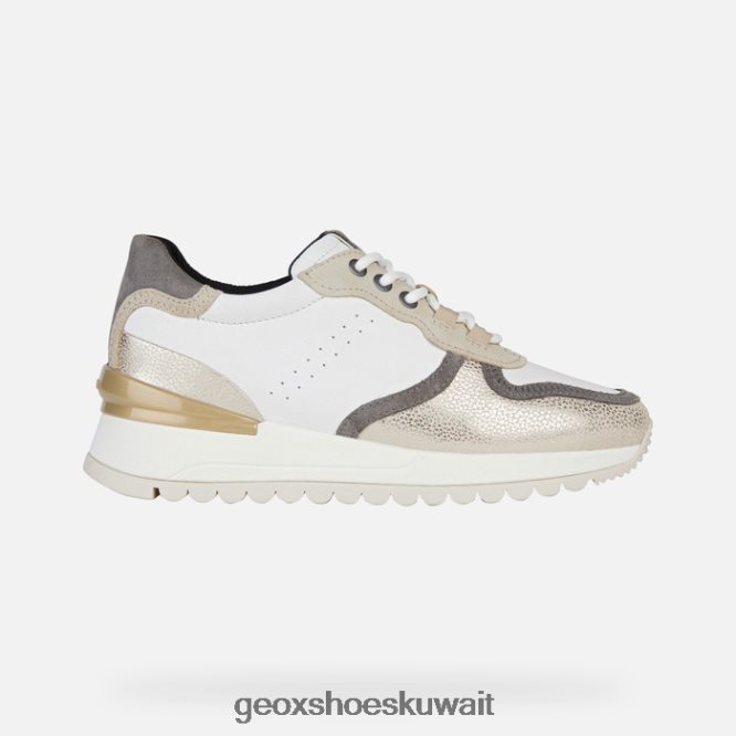 Geox BLL84T332 Desya Woman White/Lt Taupe