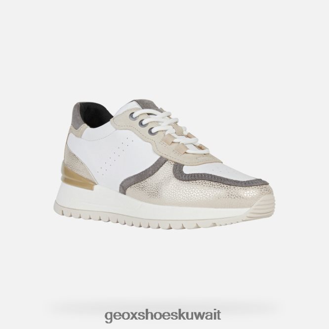Geox BLL84T332 Desya Woman White/Lt Taupe