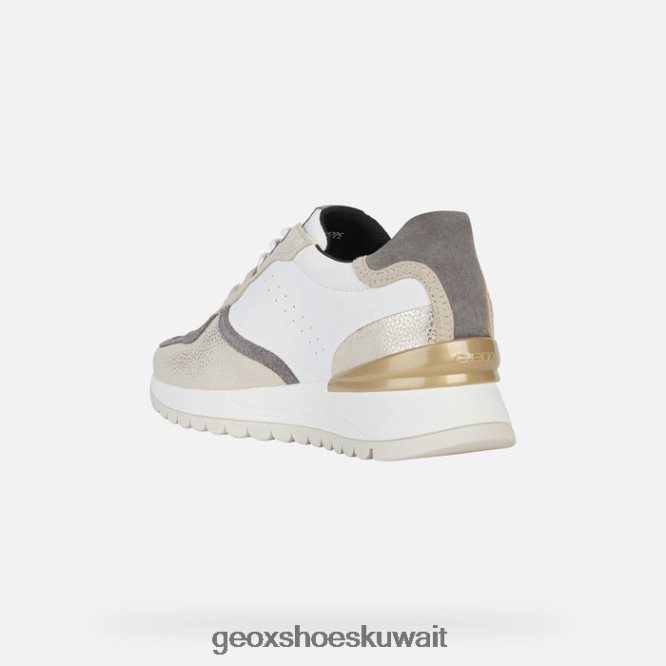 Geox BLL84T332 Desya Woman White/Lt Taupe