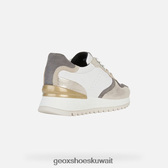 Geox BLL84T332 Desya Woman White/Lt Taupe
