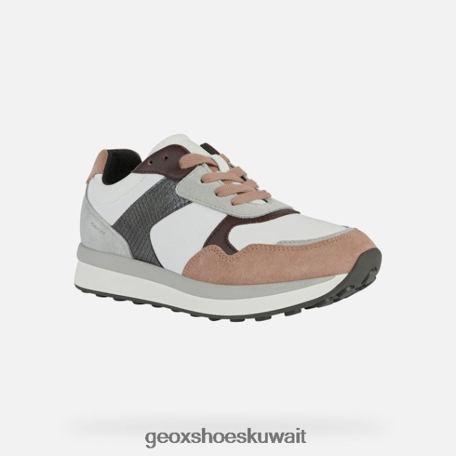 Geox BLL84T378 Runntix Woman White/Dark Pink