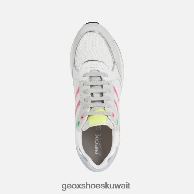 Geox BLL84T398 Kency Woman White/Fluo Fuchsia