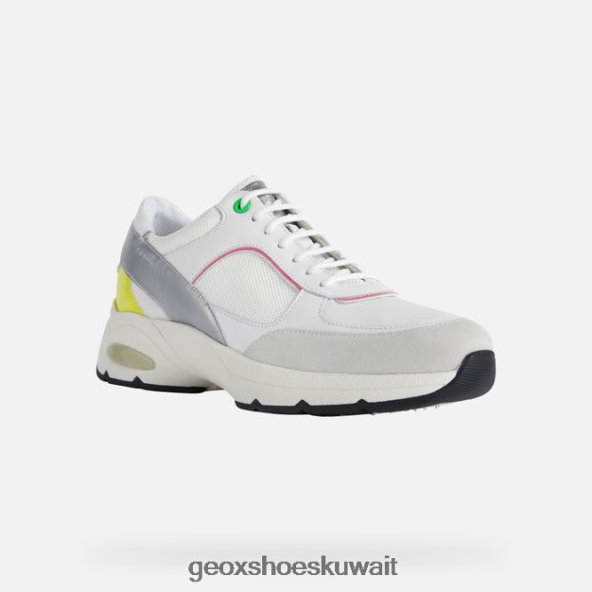 Geox BLL84T413 Alhour Woman White/Fluo Fuchsia