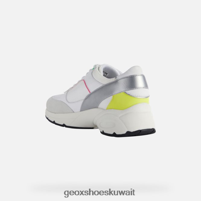 Geox BLL84T413 Alhour Woman White/Fluo Fuchsia