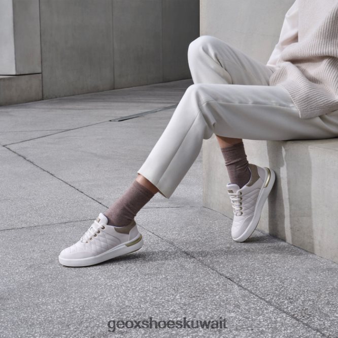 Geox BLL84T437 Dalyla Woman Off White/Lt Taupe