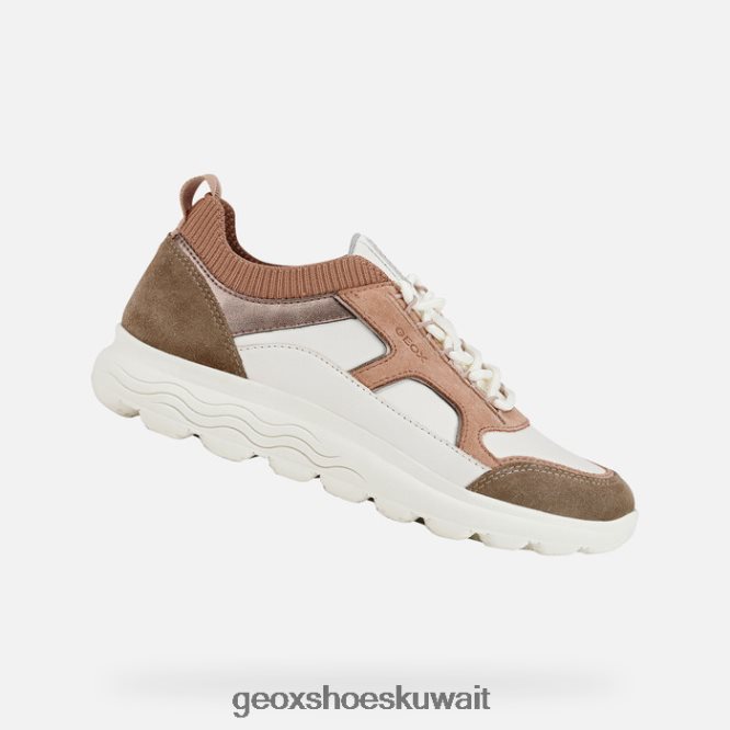 Geox BLL84T459 Spherica Woman Off White/Dark Rose