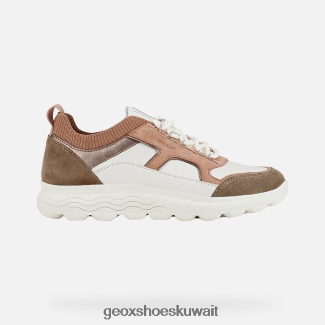 Geox BLL84T459 Spherica Woman Off White/Dark Rose