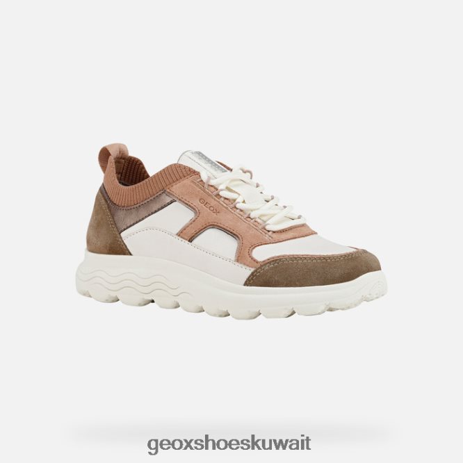 Geox BLL84T459 Spherica Woman Off White/Dark Rose