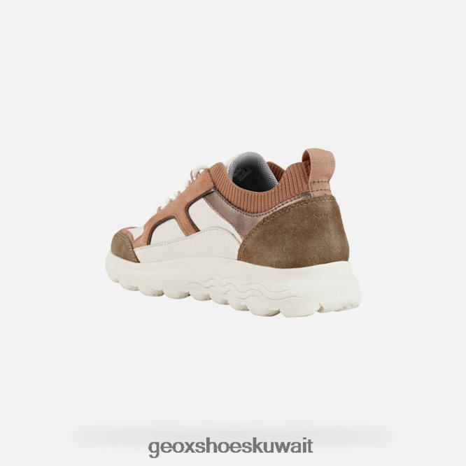 Geox BLL84T459 Spherica Woman Off White/Dark Rose