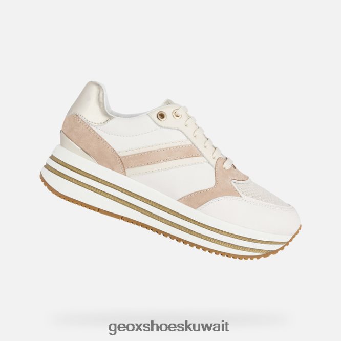 Geox BLL84T575 Kency Woman Off White/Dk Skin