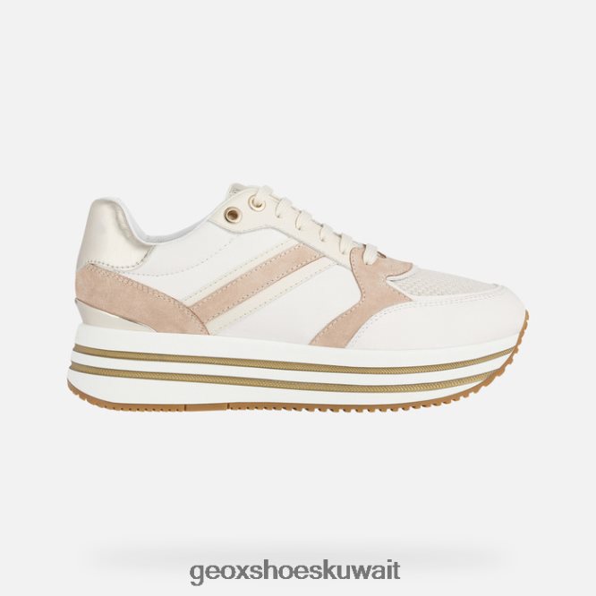 Geox BLL84T575 Kency Woman Off White/Dk Skin