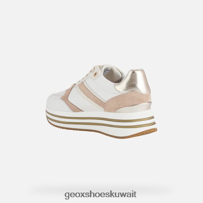 Geox BLL84T575 Kency Woman Off White/Dk Skin