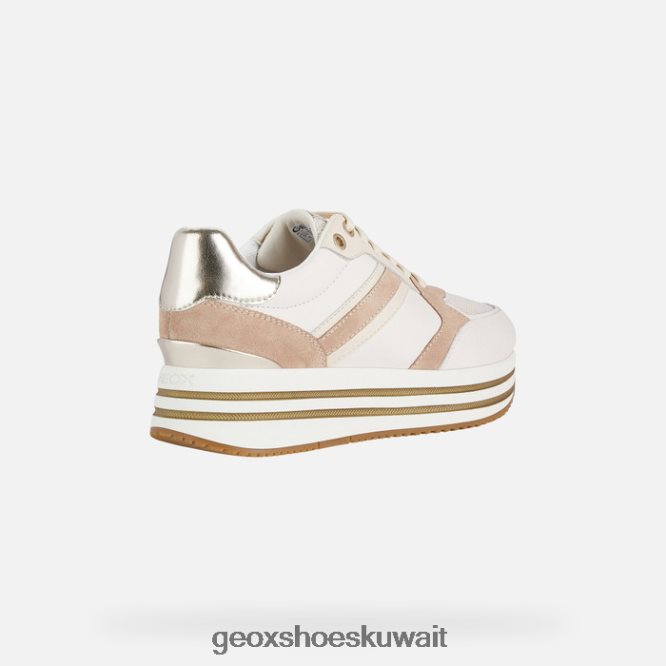 Geox BLL84T575 Kency Woman Off White/Dk Skin